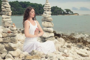 Meditation on the beach